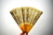 Antique Tortoise Shell and Silk Fan