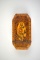 Antique Inlaid Yew Wood Tea Caddy with Inlaid Monogrammed Silver Disc