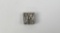 Repousse Sterling Silver Pill Box with Rose Motif & Hinged Lid, Gilt Lined