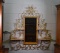 Vintage Gilt Metal Mirror with Filigree Frame and Four Shelves