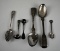 Lot of Six Miscellaneous British Sterling Silver Spoons