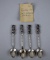 Four 19th C. British Silver Asian Wise Men Demitasse Spoons