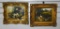 Pair of Oil on Canvas Paintings of Poultry Near Water, Signed EH, England
