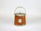 Antique D&A Oak Biscuit Barrel with Silver Plated Fittings & Ceramic Liner, England