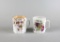 Two Antique Porcelain Mustache Cups