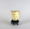 Antique Hand Painted Creamer Pitcher Marked 54 with Wooden Stand
