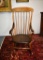 Antique Early American Handmade Hardwood Windsor Rocking Chair