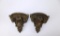 Pair of Antique Ornate Chalkware Wall Sconces / Brackets
