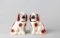Pair of Antique 4” Staffordshire Spaniels Dogs