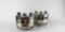 Pair of Silver Lusterware Crocus Pots, Ca. 1810