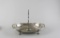 Silver Plated Footed Reticulated Basket with Swing Handle