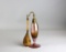 Antique Pink Glass Perfume Bottle with Atomizer
