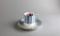 Crown Staffordshire Blue Stripes (F9213) China Teacup & Saucer, England