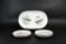 Kahla Hand Painted Porcelain Six Fish Plates & One Platter, German Dem. Republic