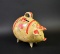 Vintage Handpainted Earthenware Piggy Bank, Probably Mexico