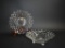 Two Fostoria American Clear Glass Serving Pieces: Platter & Footed Bowl