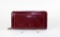 Coach Darcy Burgundy Patent Leather Accordion Zip Wallet No. F49963
