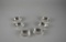 Set of Six Sterling Silver Salt Dips, Monogrammed