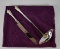Wallace Silversmiths Grand Baroque Sterling Silver Punch Ladle & Wedding Cake Knife w/ Silver Cloth