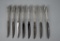 Set of 8 Wallace Silversmiths Grand Baroque Sterling Silver Steak Knives