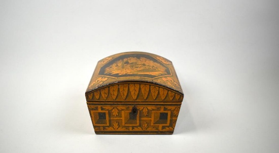Antique English Penwork Box, Ca. 1800