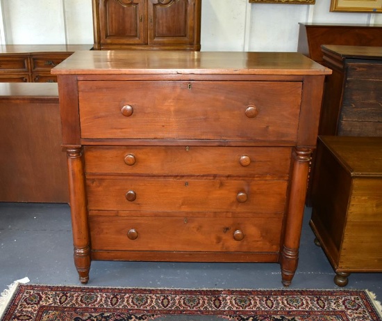 Early 19th C. Southern American Empire Walnut Chest, Ca. 1820