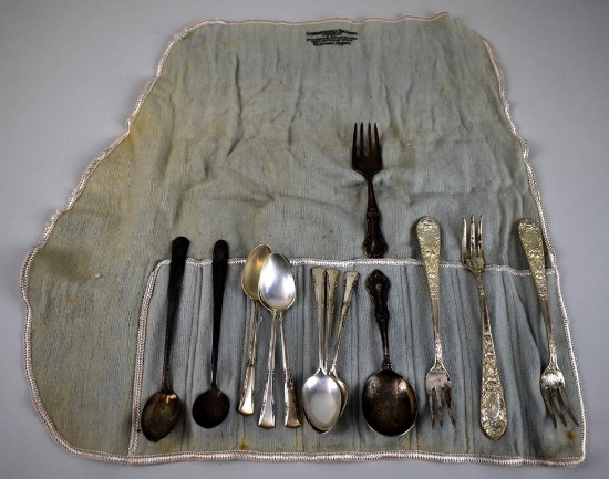 Lot of Thirteen Pieces of Miscellaneous Sterling Silver Flatware