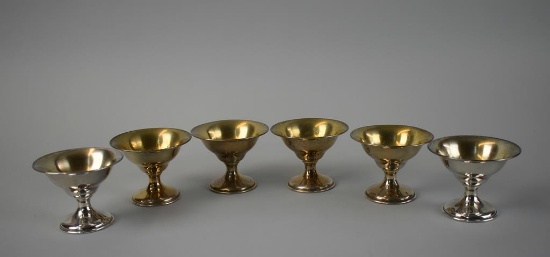 Six Manchester Silver Co. Sterling Silver Footed Cups
