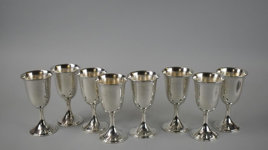 Eight S. Kirk & Son Sterling Silver Goblets