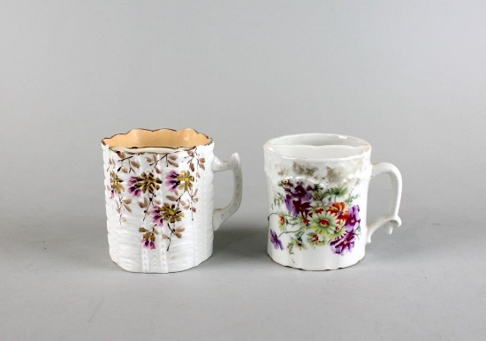 Two Antique Porcelain Mustache Cups