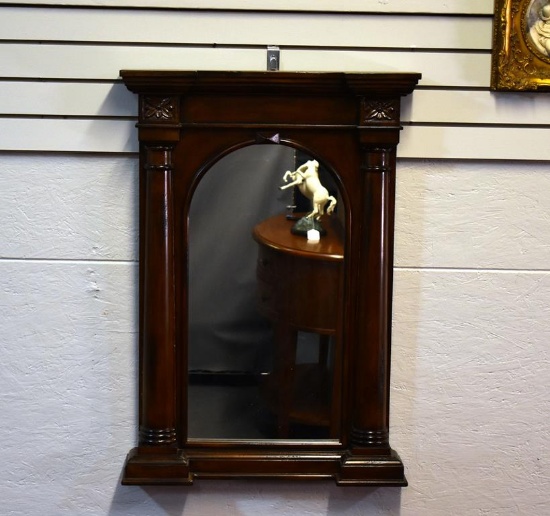 Contemporary American Empire Style Walnut Mirror