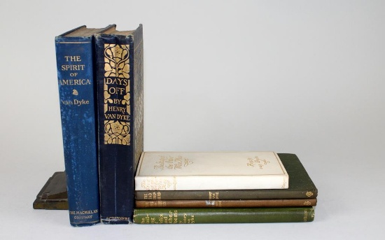 Six Antiquarian Cloth Bound Volumes of the Writings of Henry Van Dyke