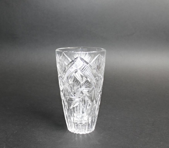 Cut Glass 6” Vase