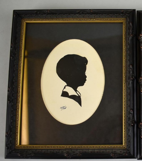 Vintage Framed Silhouette of Boy