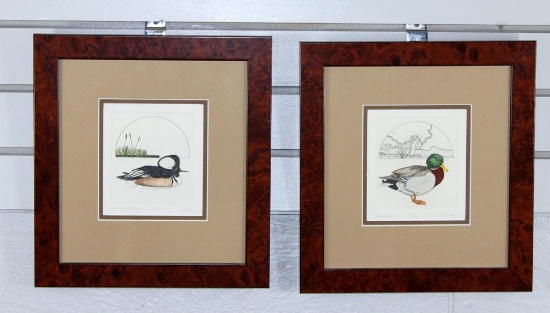 Lucius Dubose (American, 1932-2022)  Ltd. Ed. Bird Prints: “Hooded Merganser” (100/150) & “Mallard”