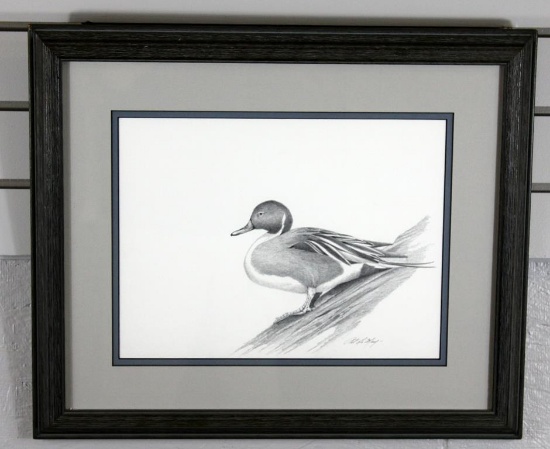 Art LaMay (American, b. 1938) ”Santee Delta Pintail” 1988/89 SCWA Duck Stamp Drawing