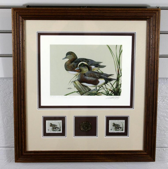 191-92 SC Waterfowl Assoc. Stamp Life Member Ed. Print “Cooper River Wigeons” by Art LaMay (#205)