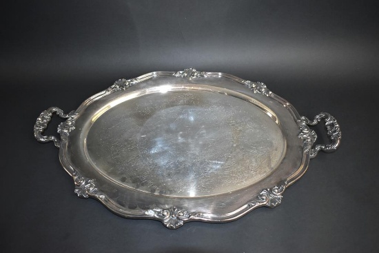 Reed & Barton “Regent” Oval Silver Plated Two-Handled Serving Tray