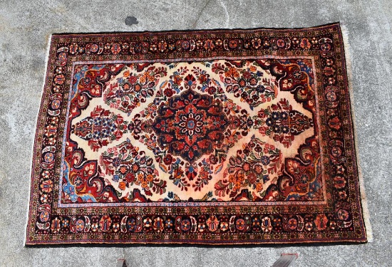 Persian Sarouk Hand Knotted 5' x 7' Rug