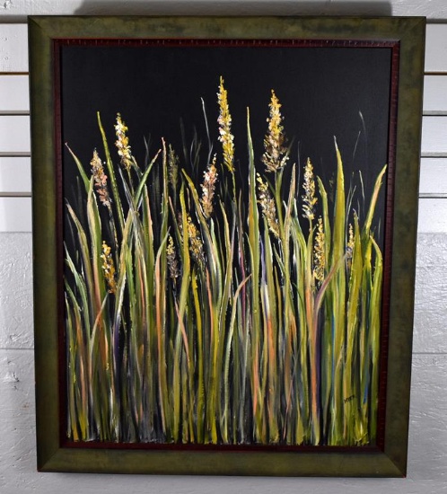 Hyer (XX-XXI) Grass, Oil on Canvas, Signed Lower Right