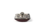 Antique Repousse Sterling Silver Mounted Ink Blotter