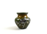 Heintz Art Metal Shop Arts and Crafts Sterling Silver Over Bronze Vase, Buffalo NY, 1912