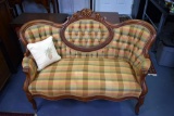 19th C. Victorian Renaissance Revival Triple Back Settee
