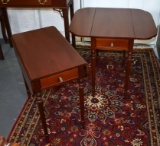 Pair of Vintage Sheraton Style Mahogany Pembroke End Tables