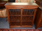 Vintage Oak and Pine Bookcase with Astragal Glazed Doors