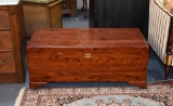 Vintage Solid Cedar Blanket Chest with Sliding Tray