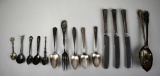 Lot of Fifteen Antique Silver Utensils of Various Makers