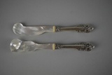 Wallace Silversmiths “Grand Baroque” Sterling Silver Caviar Pearl Scoop and Spreader