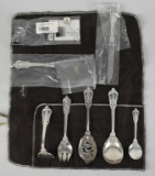 Eight Wallace Silversmiths “Grand Baroque” Sterling Silver Eight Serving Pieces, Storage Cloth
