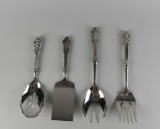 Four Wallace Silversmiths “Grand Baroque” Sterling Silver Serving Pieces